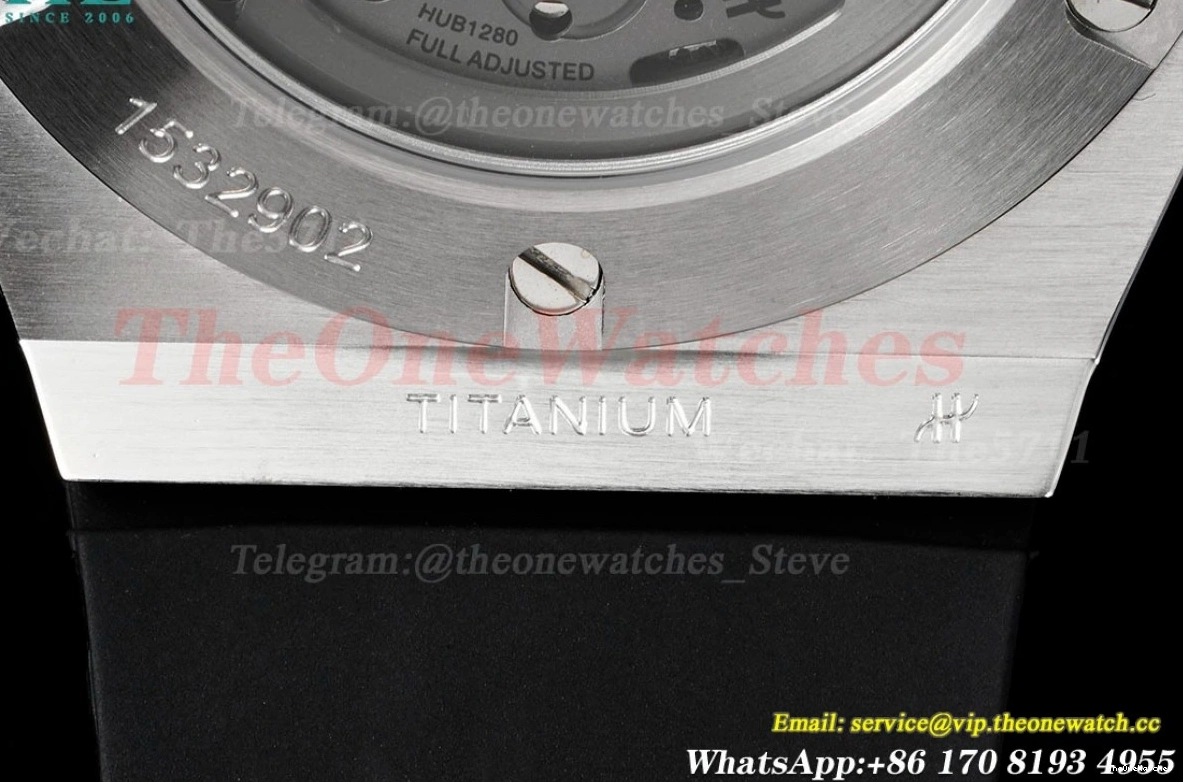 Diams Titanium Big Bang 44mm SS Diams Bezel BBF A1280 Rubber Unico 0421